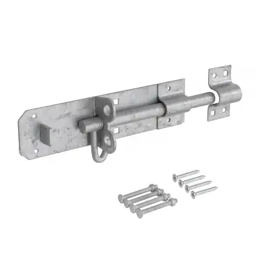 Click Here To Enlarge This Photo Of Eclipse J93131 Galvanised Brenton Padbolt (Heavy Duty) 203mm with Fixings