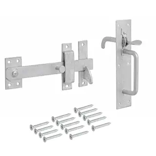 Eclipse J93202 Galvanised Suffolk Latch Set 203mm with Fixings