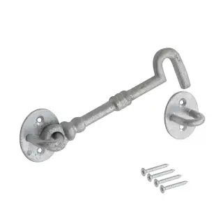Eclipse J93446 Galvanised Cabin Hook (Heavy Duty) 152mm with Fixings