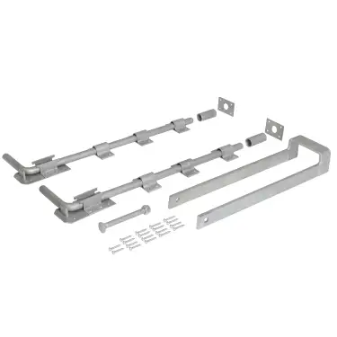 Click Here To Enlarge This Photo Of Eclipse 93733 Galvanised Field Gate Fastener Set (Double Bolt) with Fixings
