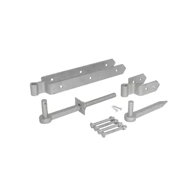Click Here To Enlarge This Photo Of Eclipse 93735 Galvanised Heavy Duty 450mm Field Gate Double Strap Hinge Set