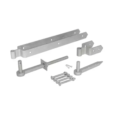 Click Here To Enlarge This Photo Of Eclipse 93736 Galvanised Heavy Duty 600mm Field Gate Double Strap Hinge Set