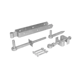 Eclipse 93739 Galvanised Heavy Duty 450mm Adjustable Field Gate Double Strap Hinge Set