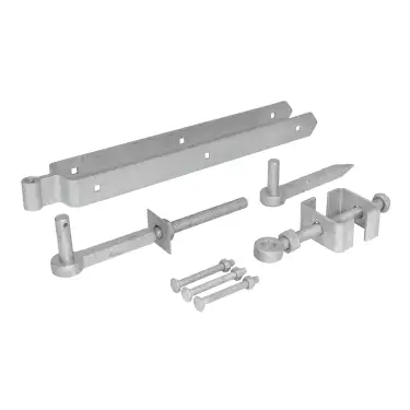 Click Here To Enlarge This Photo Of Eclipse 93740 Galvanised Heavy Duty 600mm Adjustable Field Gate Double Strap Hinge Set