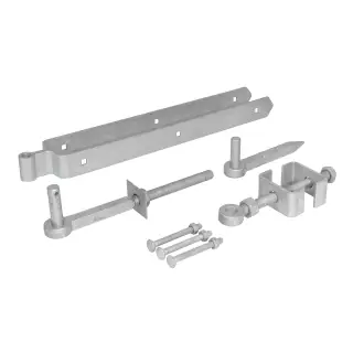Eclipse 93740 Galvanised Heavy Duty 600mm Adjustable Field Gate Double Strap Hinge Set