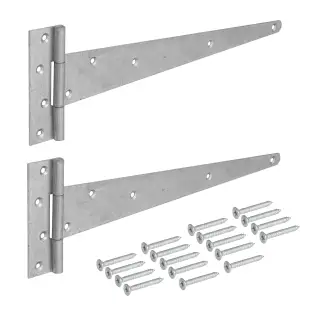 Eclipse J93827 Galvanised Medium Tee Hinge 350mm (2 Pack) with Fixings