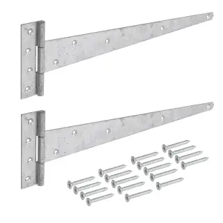 Eclipse J93838 Galvanised Medium Tee Hinge 450mm (2 Pack) with Fixings