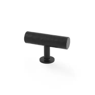 Click Here To Enlarge This Photo Of AW804-55-BL - Alexander & Wilks Leila Hammered T-Bar Knob - Matt Black