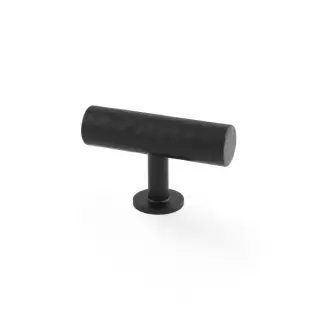 AW804-55-BL - Alexander & Wilks Leila Hammered T-Bar Knob - Matt Black