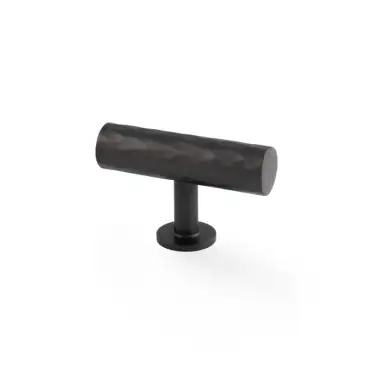 Click Here To Enlarge This Photo Of AW804-55-DBZ - Alexander & Wilks Leila Hammered T-Bar Knob - Dark Bronze