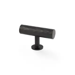AW804-55-DBZ - Alexander & Wilks Leila Hammered T-Bar Knob - Dark Bronze