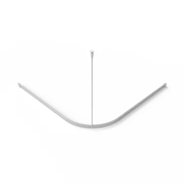 Click Here To Enlarge This Photo Of 130301/WH Fitzroy of London L-Shaped 1000mm x 1000mm Shower Curtain Track - White (RAL 9016)