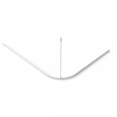 Click Here To Enlarge This Photo Of 130303/WH Fitzroy of London L-Shaped 1500mm x 1200mm Shower Curtain Track - White (RAL 9016)