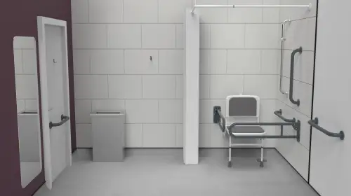 Click Here To Enlarge This Photo Of 230402/DG Fitzroy of London Doc M Shower Pack (Stainless Steel) with Concealed Fixings - Dark Grey (RAL 7016)