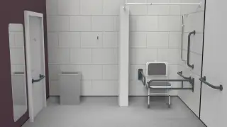 230402/DG Fitzroy of London Doc M Shower Pack (Stainless Steel) with Concealed Fixings - Dark Grey (RAL 7016)