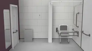 230402/GY Fitzroy of London Doc M Shower Pack (Stainless Steel) with Concealed Fixings - Grey (RAL 7005)