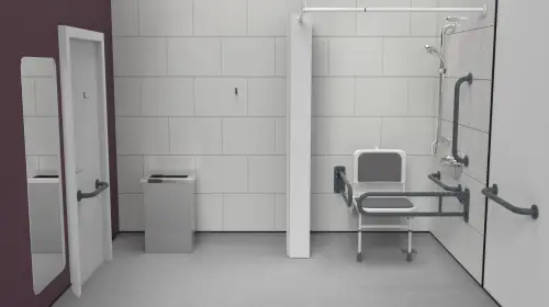 Click Here To Enlarge This Photo Of 230403/DG Fitzroy of London Concealed Valve Doc M Shower Pack (Stainless Steel) with Concealed Fixings - Dark Grey (RAL 7016)