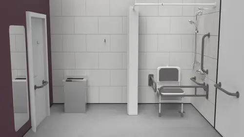 Click Here To Enlarge This Photo Of 230403/GY Fitzroy of London Concealed Valve Doc M Shower Pack (Stainless Steel) with Concealed Fixings - Grey (RAL 7005)
