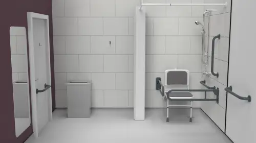 Click Here To Enlarge This Photo Of 230404/DG Fitzroy of London Exposed Valve Doc M Shower Pack (Stainless Steel) with Concealed Fixings - Dark Grey (RAL 7016)