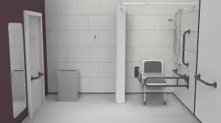 230404/DG Fitzroy of London Exposed Valve Doc M Shower Pack (Stainless Steel) with Concealed Fixings - Dark Grey (RAL 7016)