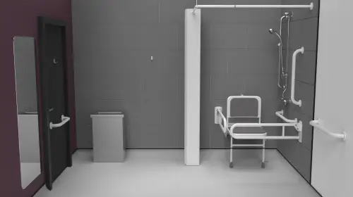 Click Here To Enlarge This Photo Of 230404/WH Fitzroy of London Exposed Valve Doc M Shower Pack (Stainless Steel) with Concealed Fixings - White