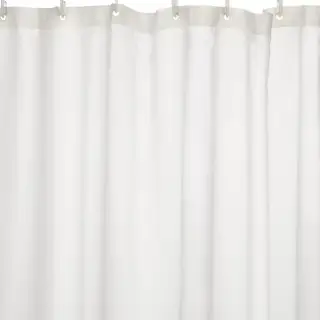 250603/WH Fitzroy of London Weighted Polyester Shower Curtain 1800mm x 2000mm - White (RAL 9016)