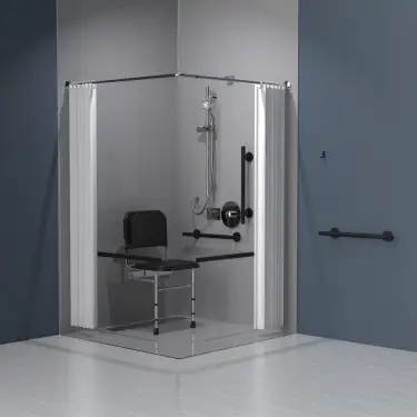 Click Here To Enlarge This Photo Of 321102/MB Fitzroy of London Luxury Concealed Valve Doc M Shower Pack (Stainless Steel) with Concealed Fixings - Matt Black (RAL 9005)