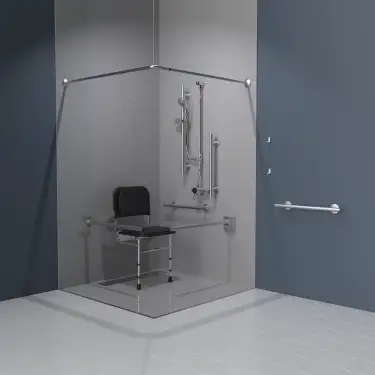 Click Here To Enlarge This Photo Of 321103/SS Fitzroy of London Luxury Exposed Valve Doc M Shower Pack (Stainless Steel) with Concealed Fixings - Satin