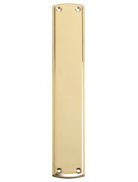Click Here To Enlarge This Photo Of FB107 - Zoo Hardware Fulton & Bray Finger Plate 64 x 382mm Polished Brass