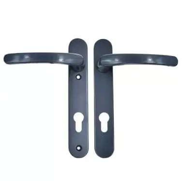 Click Here To Enlarge This Photo Of TSSHAN122LLGR - TSS Lever/Lever UPVC Multipoint Door Handles - 92mm PZ (Sprung) 122mm Screw Centres - Anthracite Grey