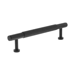 MHCL17128MB - Millhouse Brass Battersea Linear T-Bar Cabinet Pull Handle 128mm - Matt Black