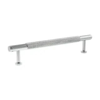 MHCK17160PC - Millhouse Brass Eiffel Knurled T-Bar Cabinet Pull Handle 160mm - Polished Chrome