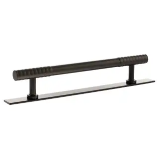 MHCDB17160UDB - Millhouse Brass Chrysler Diamond T-Bar Cabinet Pull Handle on Backplate 160mm - Urban Dark Bronze