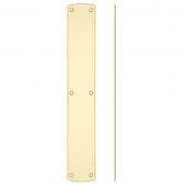 FB119 - Zoo Hardware Fulton & Bray Large Finger Plate for FB118L and FB118R - 457 x 76mm Polished Brass