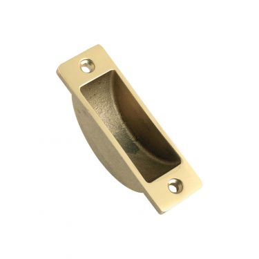 Click Here To Enlarge This Photo Of FB13 - Zoo Hardware Fulton & Bray Easyclean Dust Socket for Flush Bolts (Wood) 62 x 19mm Polished Brass