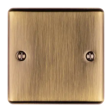 Click Here To Enlarge This Photo Of EN1BABB - Eurolite Single Blank Plate Antique Brass (Enhance Range)