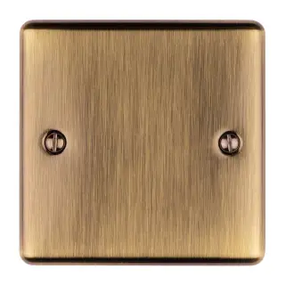 EN1BABB - Eurolite Single Blank Plate Antique Brass (Enhance Range)
