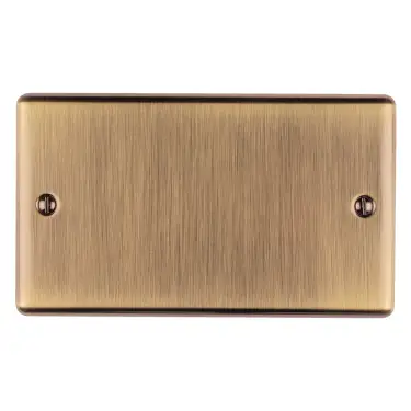 Click Here To Enlarge This Photo Of EN2BABB - Eurolite Double Blank Plate Antique Brass (Enhance Range)