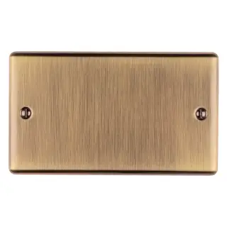 EN2BABB - Eurolite Double Blank Plate Antique Brass (Enhance Range)