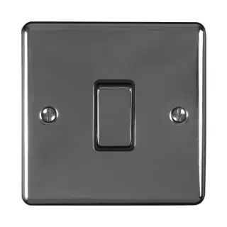 EN1SWBNB - Eurolite 1 Gang 10Amp 2Way Switch Black Nickel with Black Trim (Enhance Range)