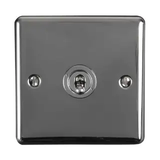 ENT1SWBN - Eurolite 1 Gang 10Amp 2Way Toggle Switch Black Nickel (Enhance Range)