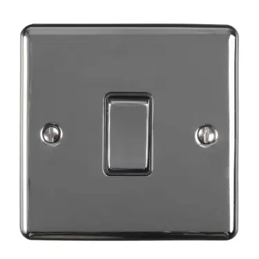 Click Here To Enlarge This Photo Of ENINTBNB - Eurolite 1 Gang 10Amp Intermediate Switch Black Nickel with Black Trim (Enhance Range)