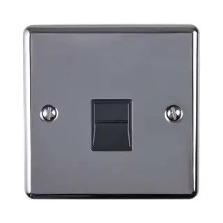 EN1MBNB - Eurolite 1 Gang Master Telephone Socket Black Nickel with Black Trim (Enhance Range)