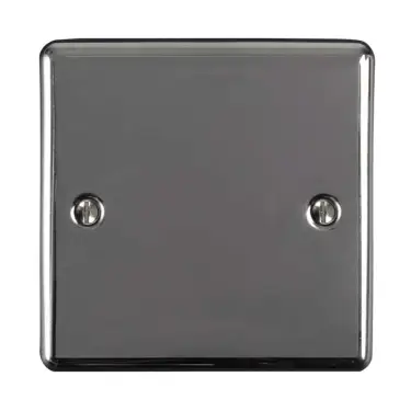 Click Here To Enlarge This Photo Of EN1BBN - Eurolite Single Blank Plate Black Nickel (Enhance Range)