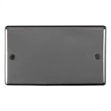 Click Here To Enlarge This Photo Of EN2BBN - Eurolite Double Blank Plate Black Nickel (Enhance Range)