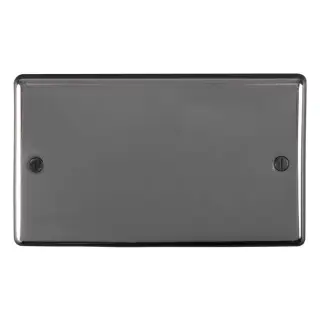 EN2BBN - Eurolite Double Blank Plate Black Nickel (Enhance Range)