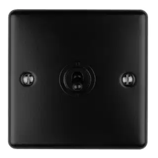 ENT1SWMBB - Eurolite 1 Gang Toggle Switch Matt Black (Enhance Range)