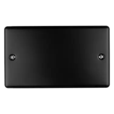 Click Here To Enlarge This Photo Of EN2BMBB - Eurolite Double Blank Plate Matt Black (Enhance Range)