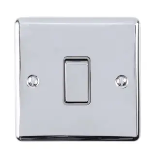 ENINTPCG - Eurolite 1 Gang 10Amp Intermediate Switch Polished Chrome with Grey Trim (Enhance Range)