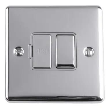 Click Here To Enlarge This Photo Of ENSWFPCG - Eurolite 13Amp DP Switched Fuse Spur Polished Chrome with Grey Trim (Enhance Range)